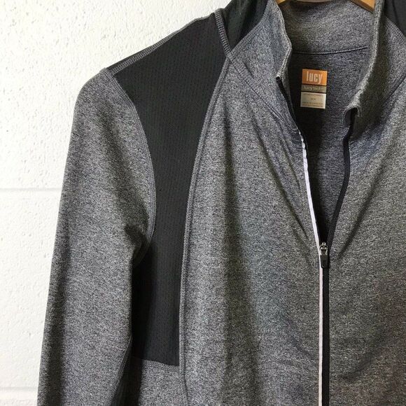 Lucy Tech Women's Athletic Full Zip Gray Jacket M - Picture 4 of 12